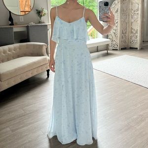 Birdy Grey Jane Convertible Dress - Dusty Blue Floret - XXS